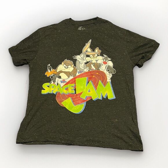 Space Jam Tune Squad Confetti Speckled T-Shirt Men's Size XL Rare Vintage - Picture 1 of 6